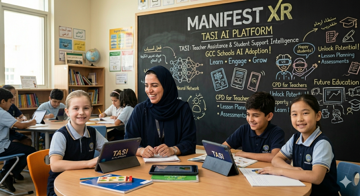 Teacher and students using the TASI AI Platform