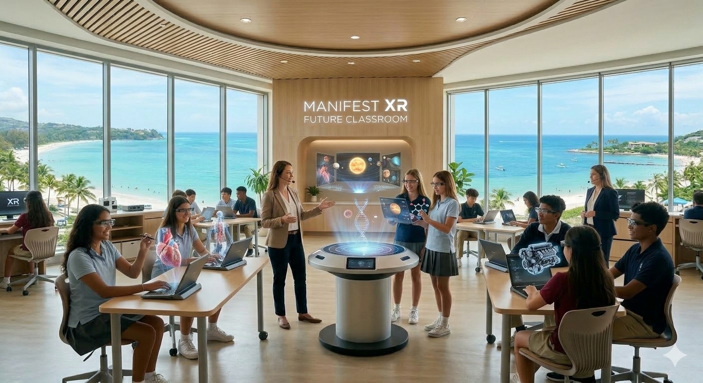 Future classroom immersive learning environment with XR education technology